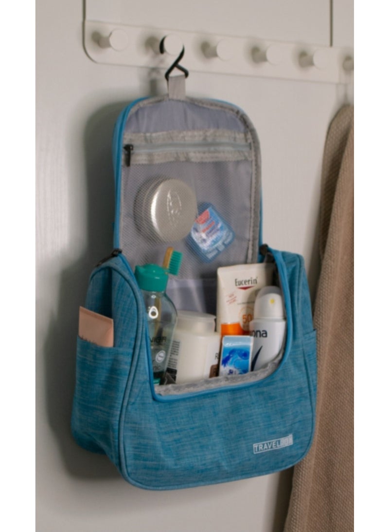 Turquoise Cosmetic & Personal Care Organizing Bag Zipper Closure / Toiletry Travel Bag - Image 5